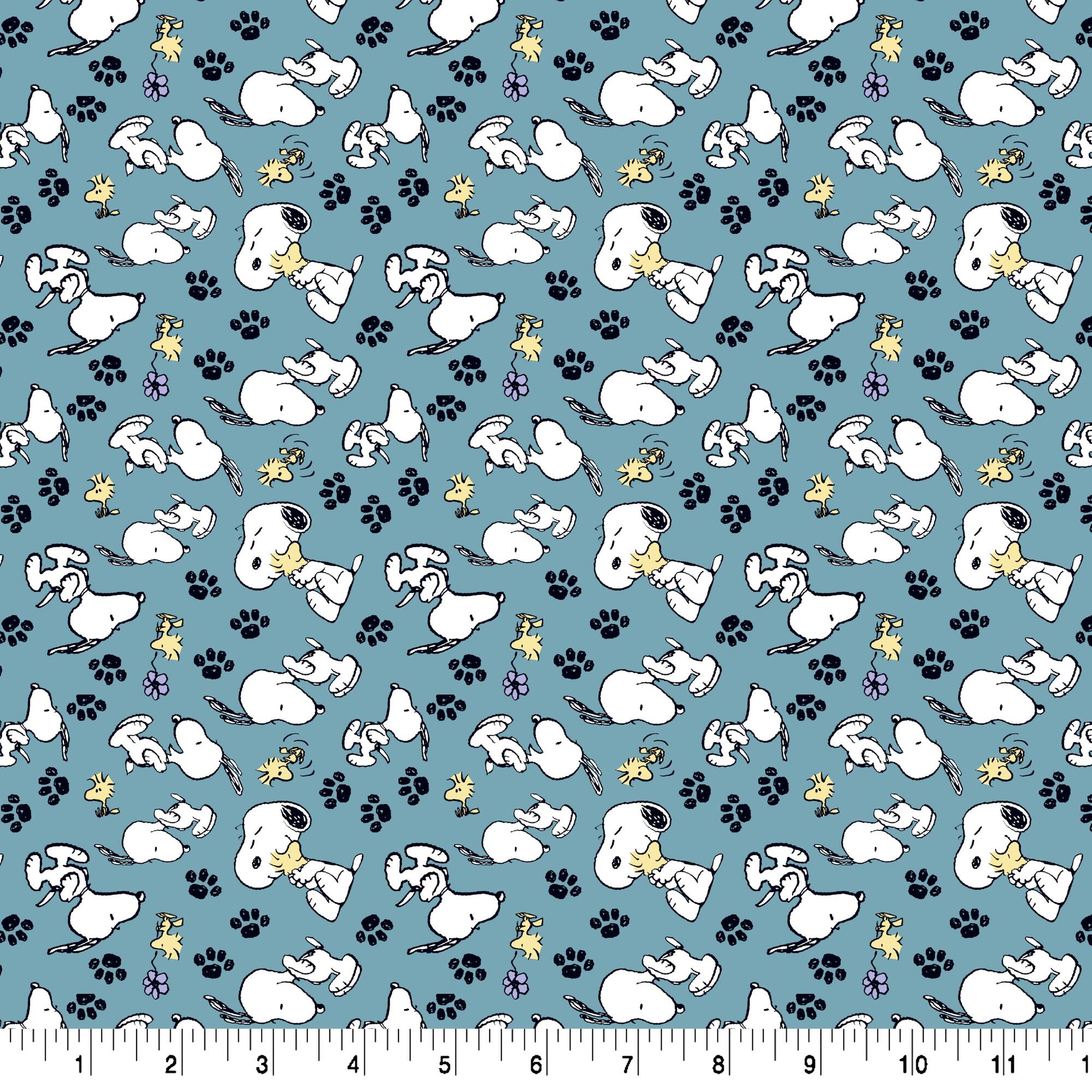 Peanuts® Snoopy & Woodstock Playing Cotton Fabric